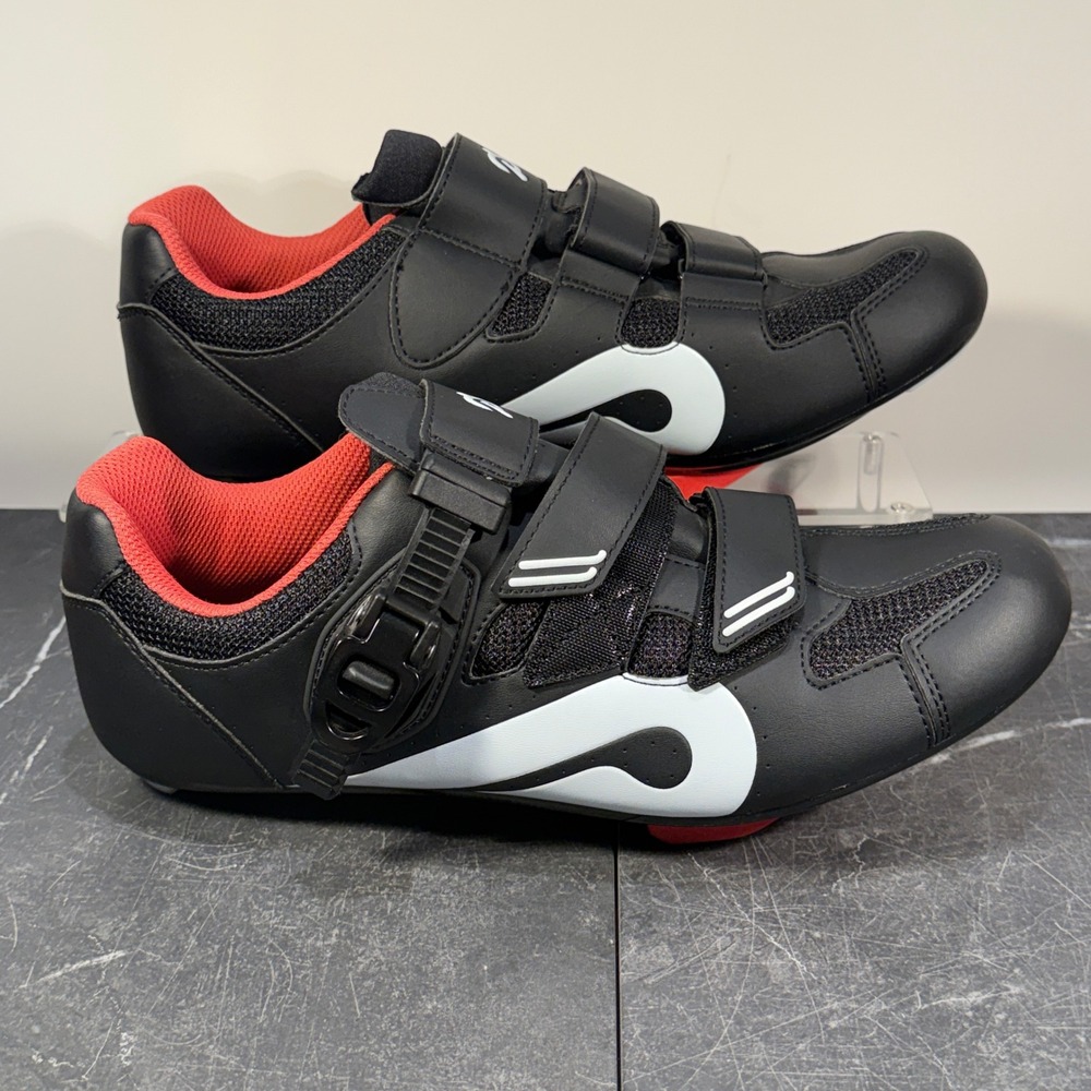 Men Peloton Cycling Shoes | Size 44 | Black Red Delta Cleat Indoor Biking Shoes